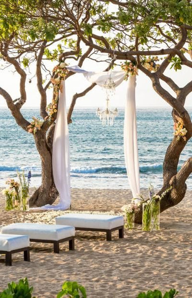 Ceremony site on the beach