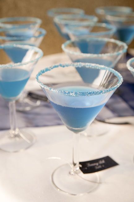 Blue cocktails