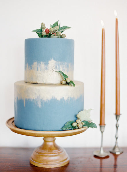 Blue wedding cake