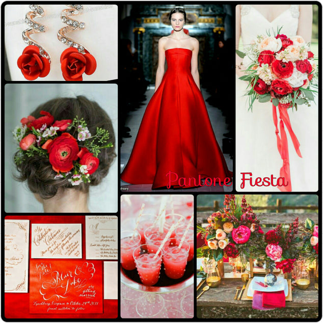 Fiesta Red wedding inspiration board