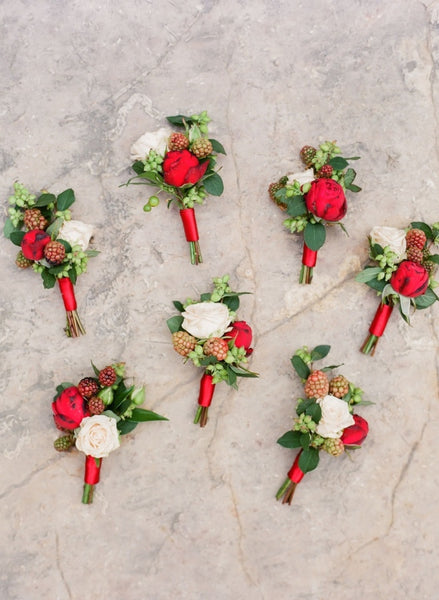 Red Boutonnieres