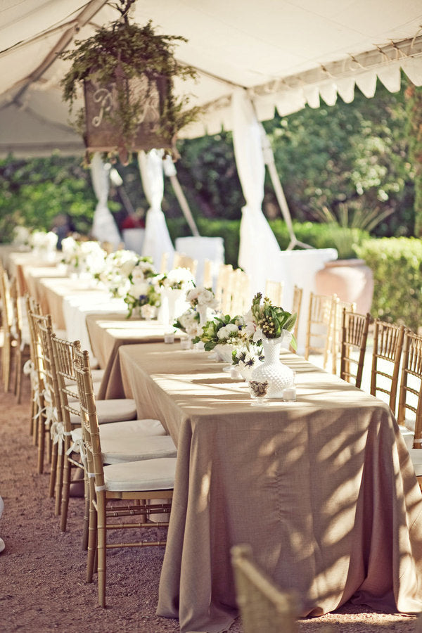 Taupe table decor