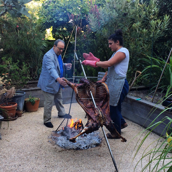 Alice Waters, Michael Pollan, and Samin Nosrat come to the Renaissance Forge to prepare Goat Al Asador and top it off with Omnivore Salt, an organic paleo-friendly seasoning.