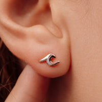 Wave Stud Earrings Gallery Thumbnail