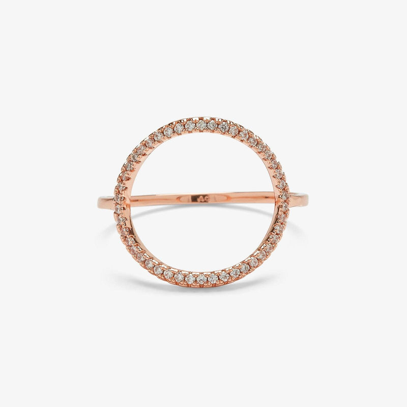 Pave Open Circle Ring 1