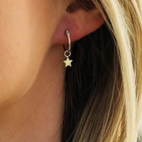 Star Hoop Earrings Gallery Thumbnail