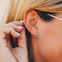 Turquoise Bar Earrings Gallery Thumbnail