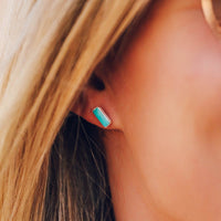 Turquoise Bar Earrings Gallery Thumbnail