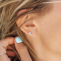 Wave Stud Earrings Gallery Thumbnail