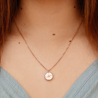 Mother of Pearl Compass Necklace Gallery Thumbnail