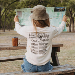 US Road Trip Long Sleeve Crew Tee