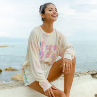 Sunset Palms Long Sleeve Boxy Tee