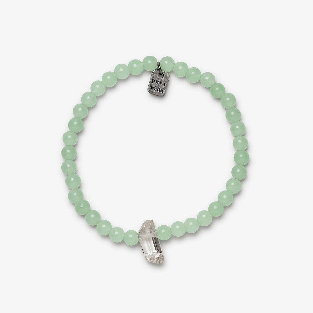 Green Quartz Intention Stretch Bracelet 1