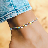 Rainbow Chevron Anklet Gallery Thumbnail