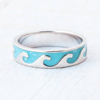 Reversible Enamel Wave Ring Gallery Thumbnail