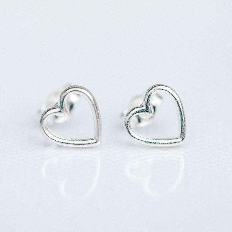 Open Heart Stud Earrings 5