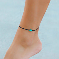 Turquoise Raw Stone Anklet Gallery Thumbnail