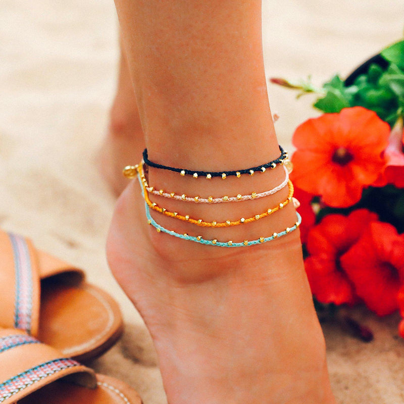 Gold Stitched Beaded Anklet 3