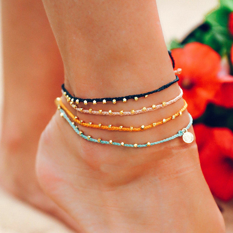 Gold Stitched Beaded Anklet 6