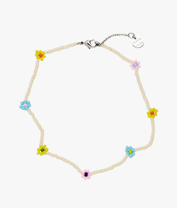 Beaded Flower Anklet