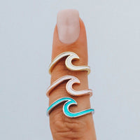 Enamel Wave Ring Gallery Thumbnail