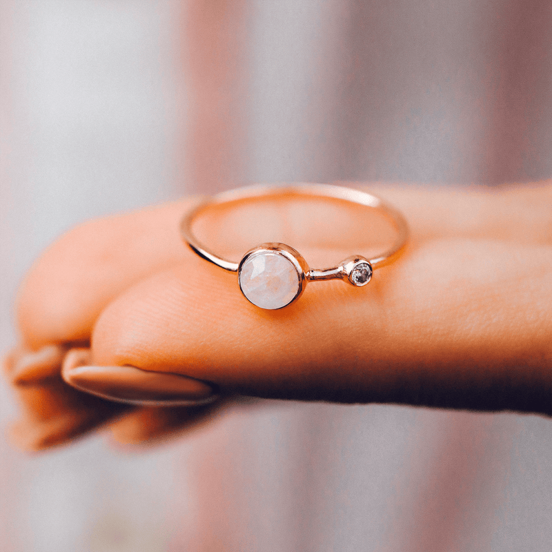 Moonstone Double Stone Ring 2