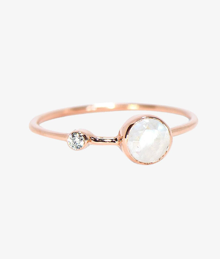 Moonstone Double Stone Ring