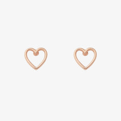 Open Heart Stud Earrings