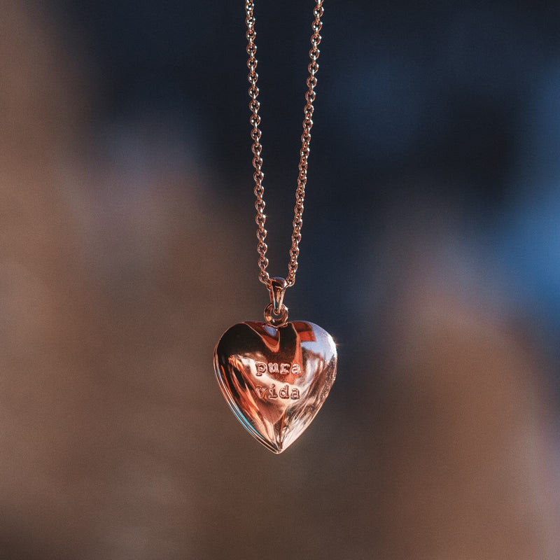 Stone Heart Locket Necklace 5