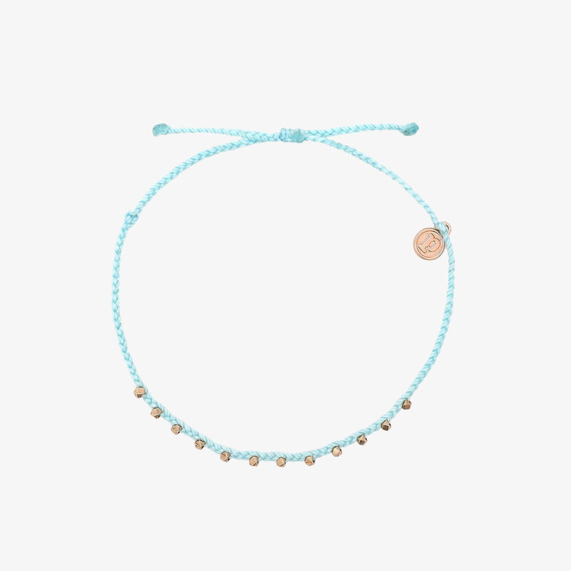 Rose Gold Stitched Beaded Anklet 1