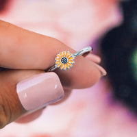 Enamel Sunflower Ring Gallery Thumbnail