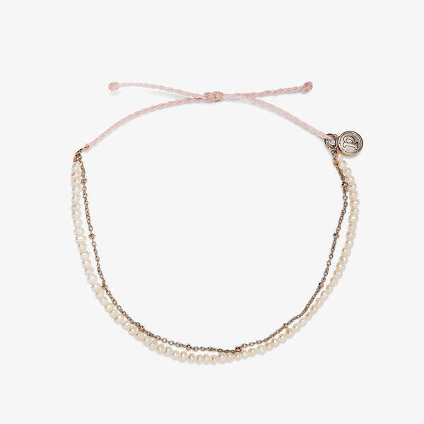 Bitty Pearl Chain Anklet - Pura Vida Bracelets