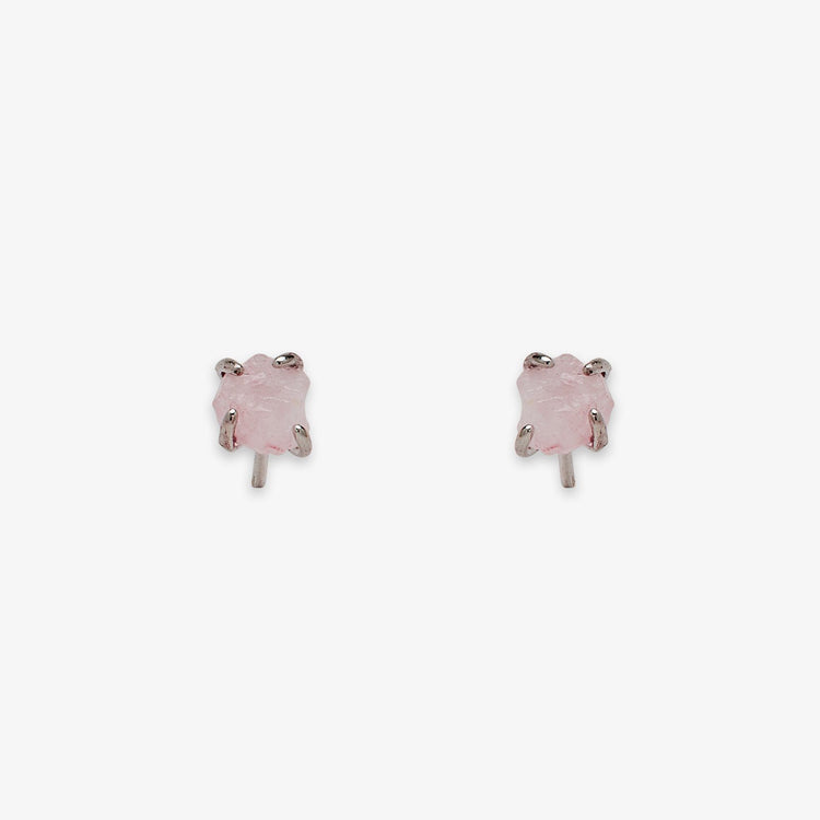 Raw Gemstone Stud Earrings