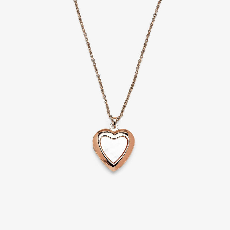 Stone Heart Locket Necklace 1