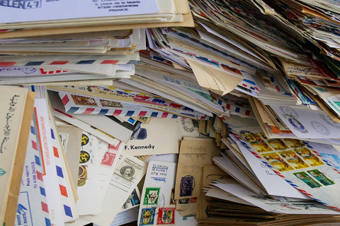 letters in pile