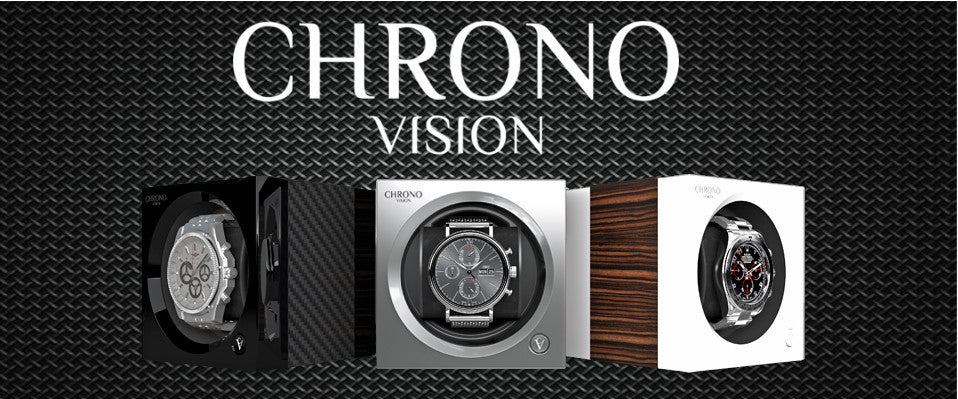Chronovision One Watch Winder Collection carbon fiber chrome Macassar white silk