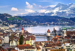 Elevated view of Lucerne, Switzerland