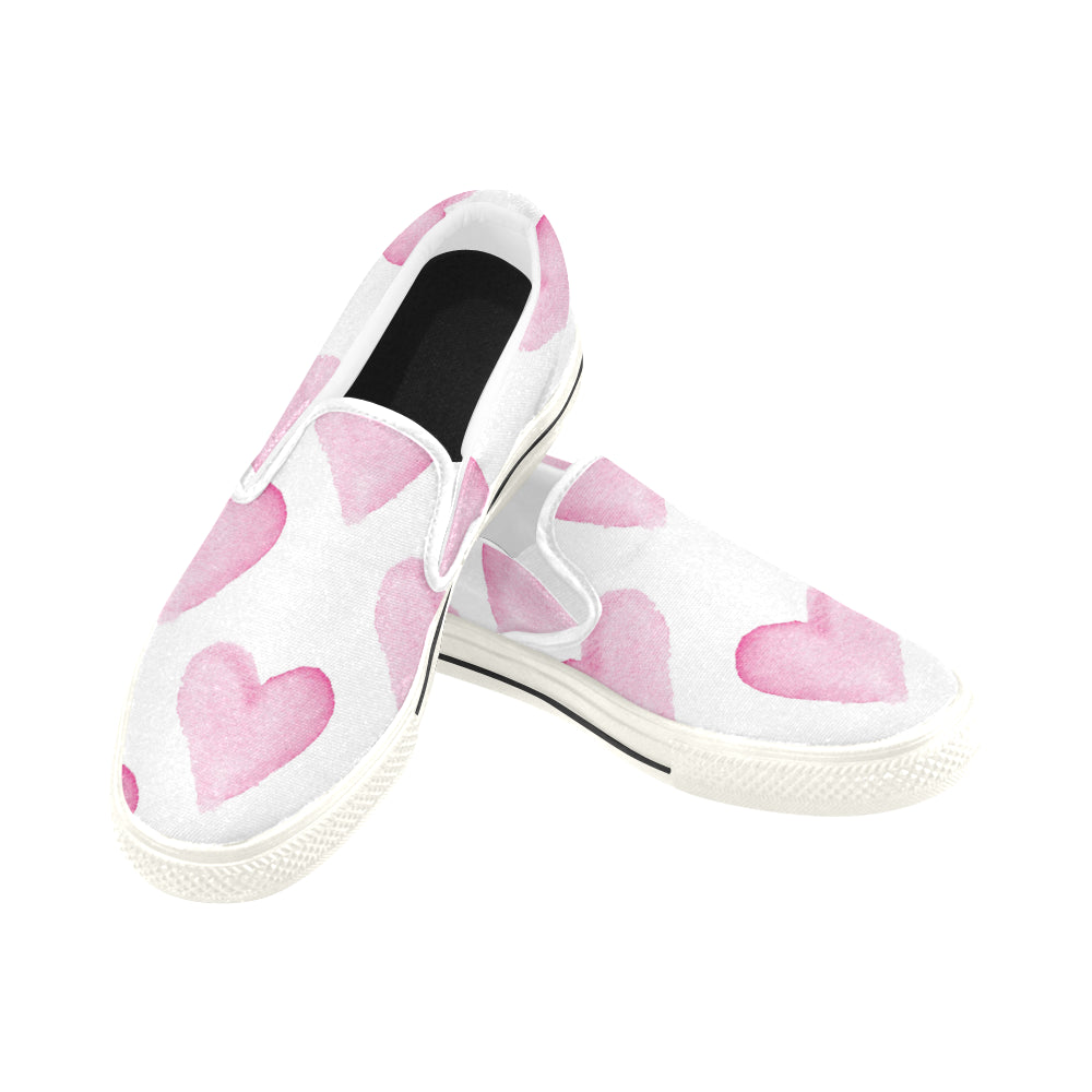 kids white canvas slip on shoes