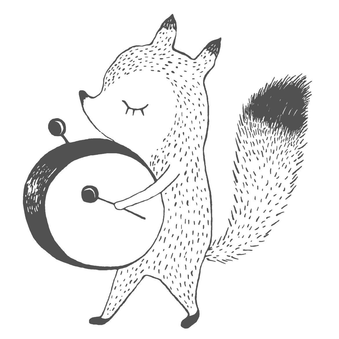 Tegning til print Foxy – by Lille