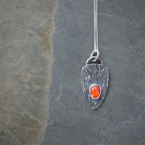 orange carnelian gemstone necklace from the Embers jewelry collection by Gayle Dowell