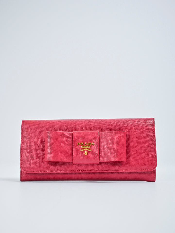 prada bow wallet