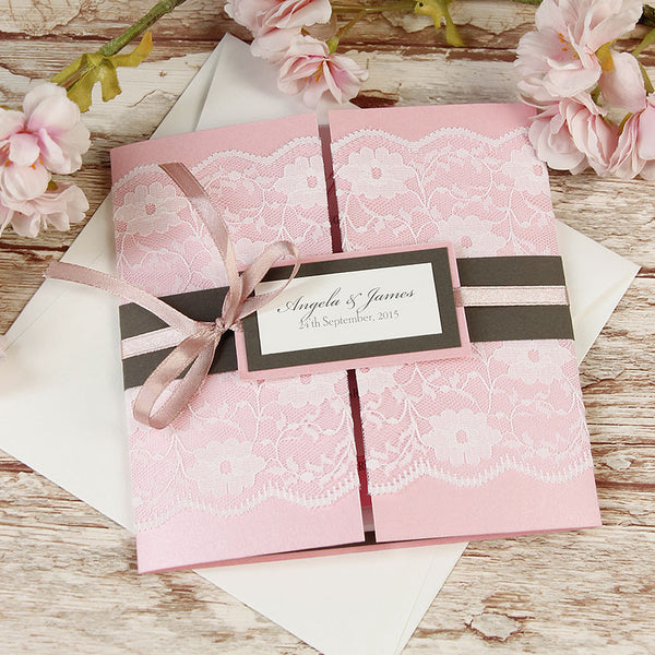 blush lace ribbon