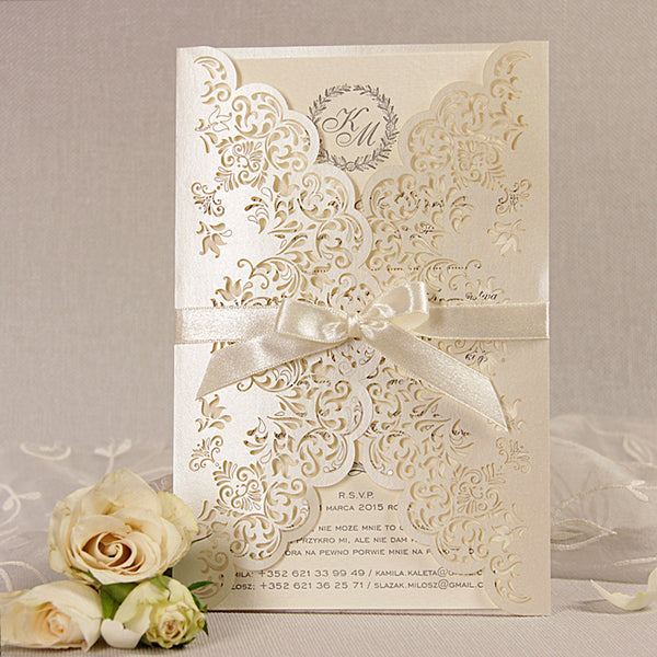 lace wedding invitations