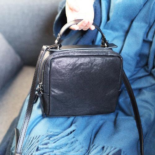 black square crossbody bag