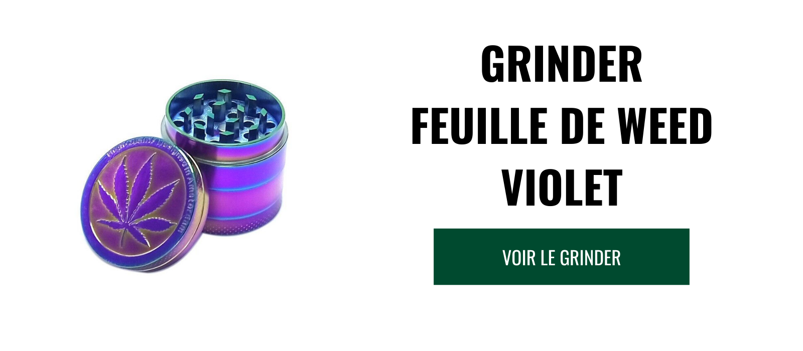 Grinder Feuille de Weed Violet