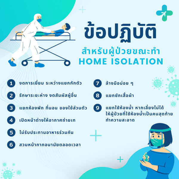 ข้อควรปฏิบัติสำหรับผู้ป่วยโควิดขณะทำ Home Isolation