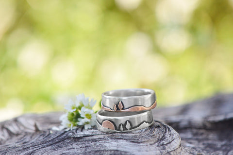Mixed Metal Wedding Bands at Beth Millner Jewelry