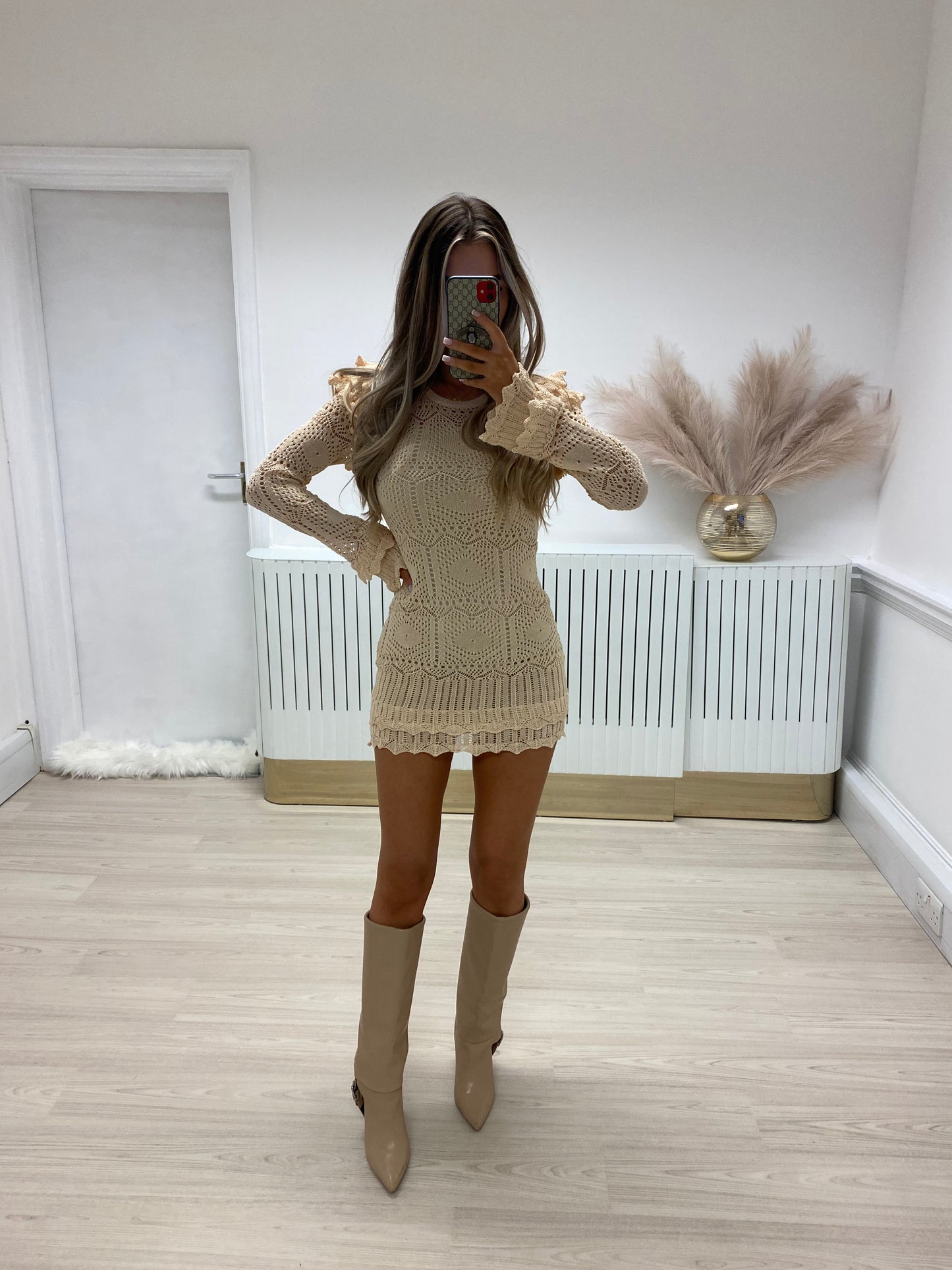 LANA knit dress BEIGE