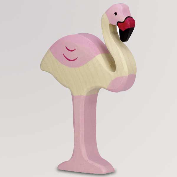 Holzfigur Flamingo 80180 Holztiger Tierfigur 