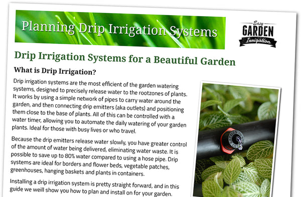 Drip Irrigation System Planning and Installation Guide